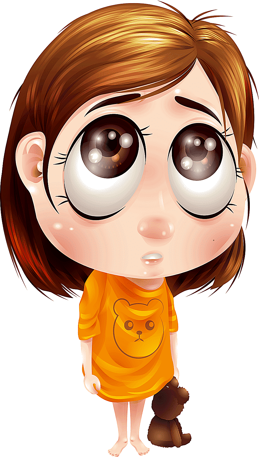 png clipart cartoon animation illustration cute girl with big eyes child face