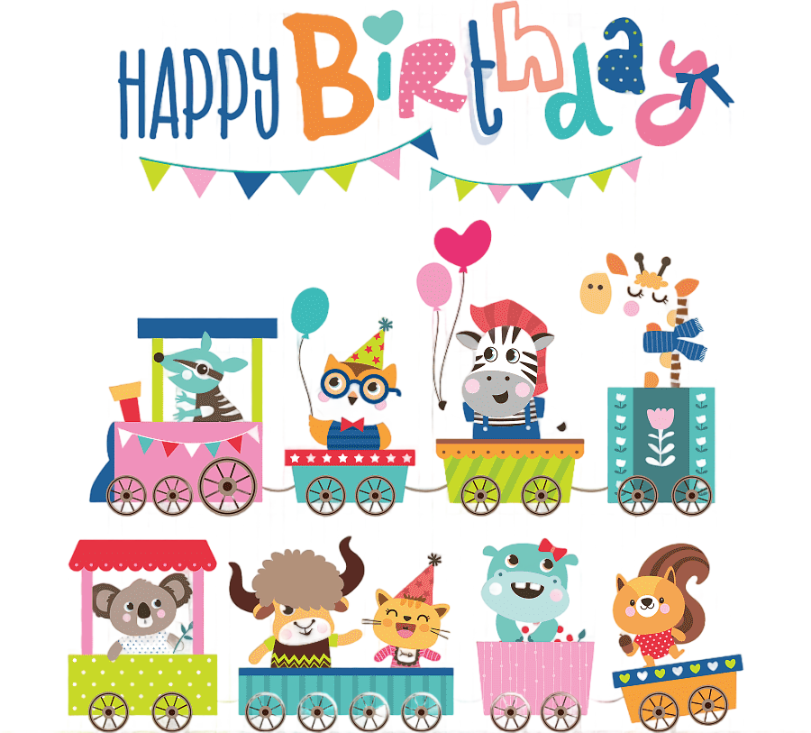 png clipart cartoon birthday illustration birthday card cartoon animals cartoon character