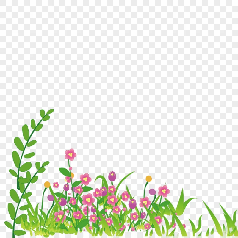 png clipart cartoon cartoon grass wildflowers cartoon character leaf