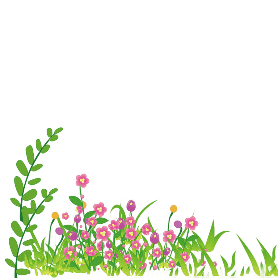 png clipart cartoon cartoon grass wildflowers cartoon character leaf