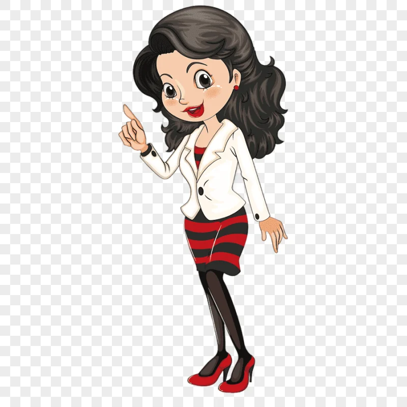 png clipart cartoon cartoon teacher cartoon character black hair