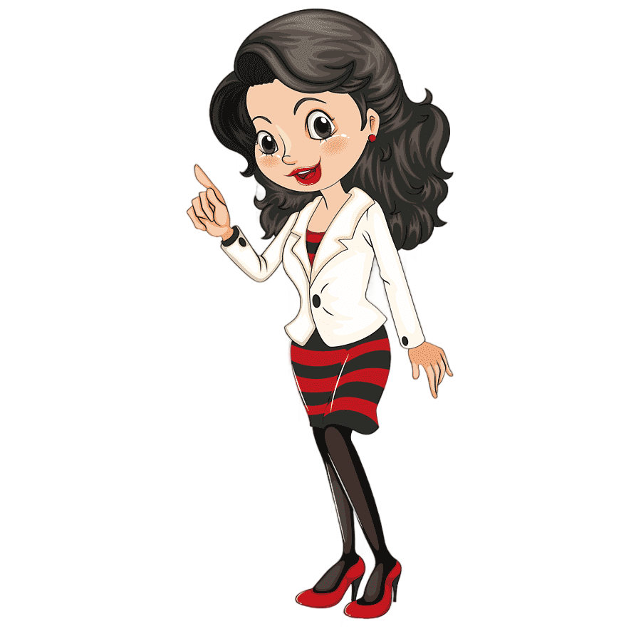 png clipart cartoon cartoon teacher cartoon character black hair