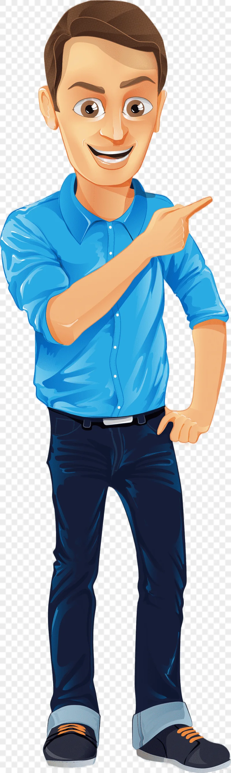 png clipart cartoon character male business people brown haired male character tshirt blue