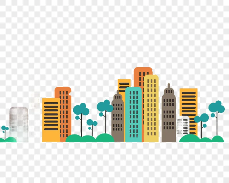 png clipart cartoon city city building trees