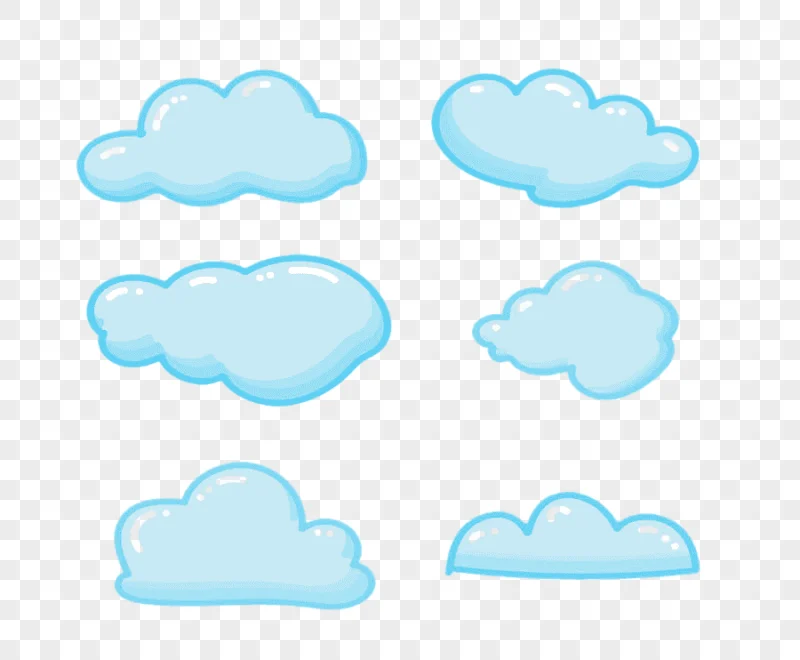 png clipart cartoon clouds hand painted clouds blue cloud