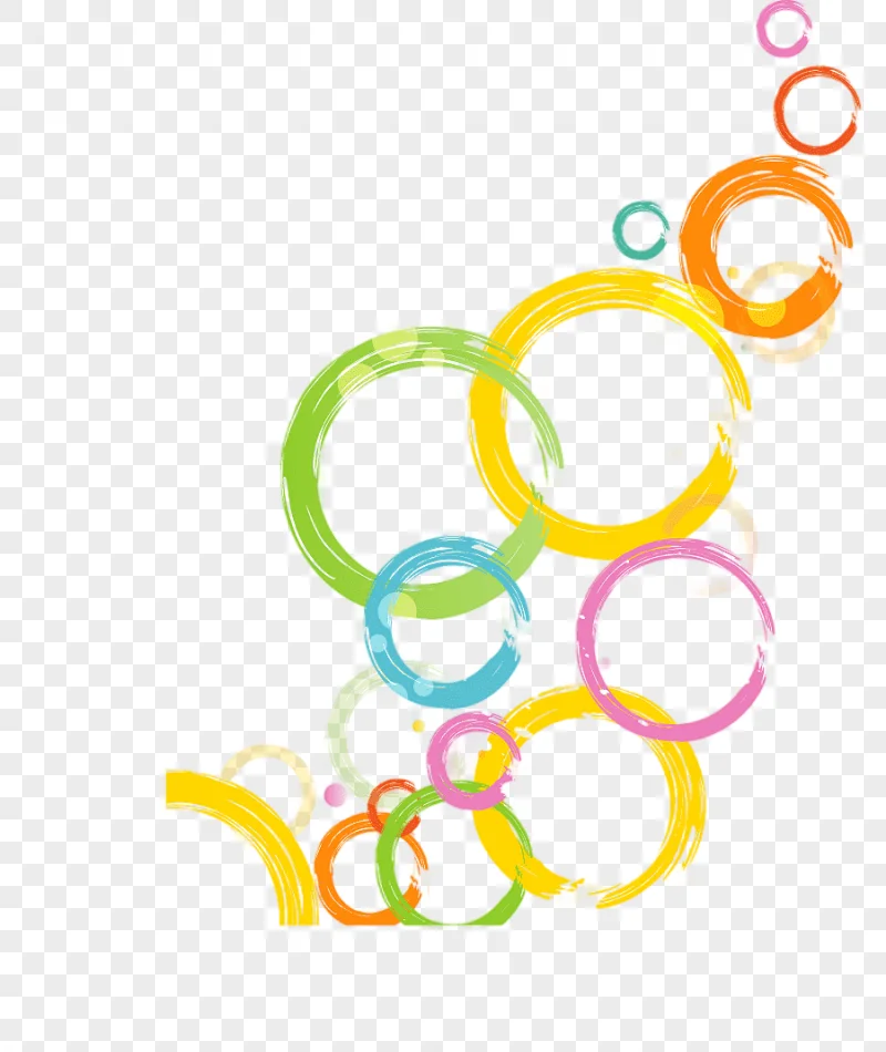 png clipart cartoon colorful abstract cartoon circle yellow green and orange bubbles artwo