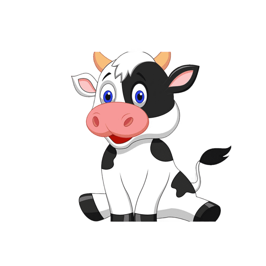 png clipart cartoon cow black and white dairy cow