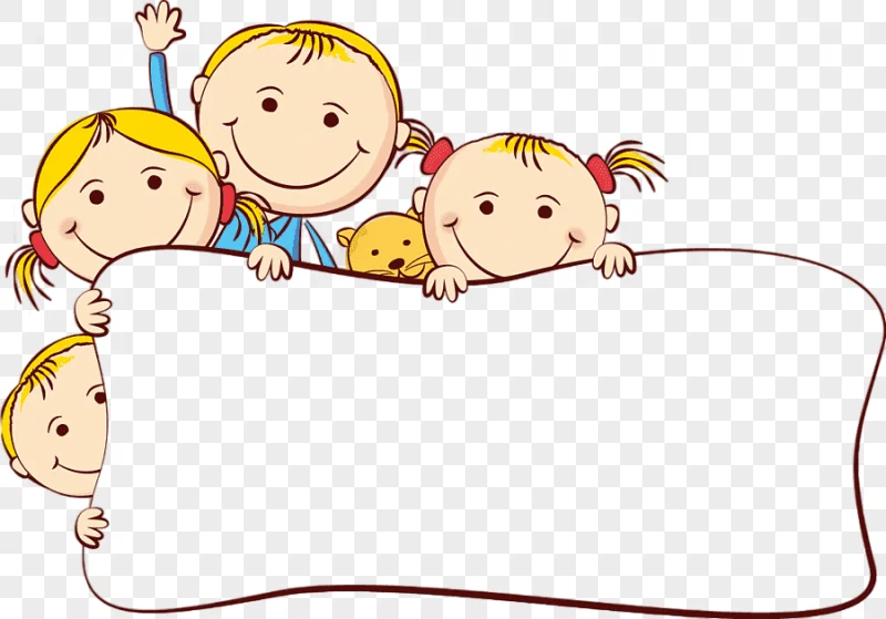 png clipart cartoon drawing cute cartoon kids frame children frame mammal