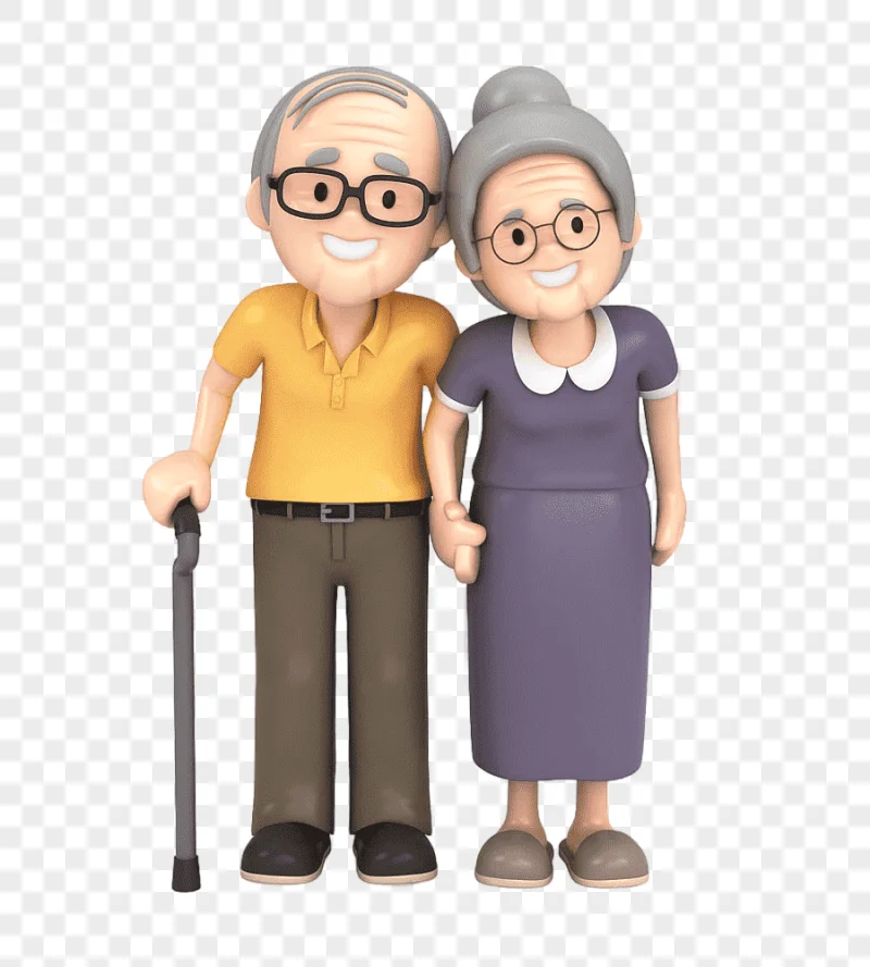 png clipart cartoon elderly 3d dimensional cartoon