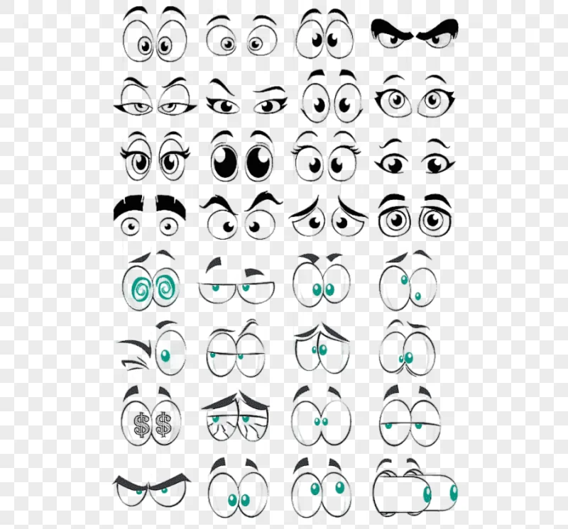 png clipart cartoon eye comics cartoon eye collection element animated eyes illustration c