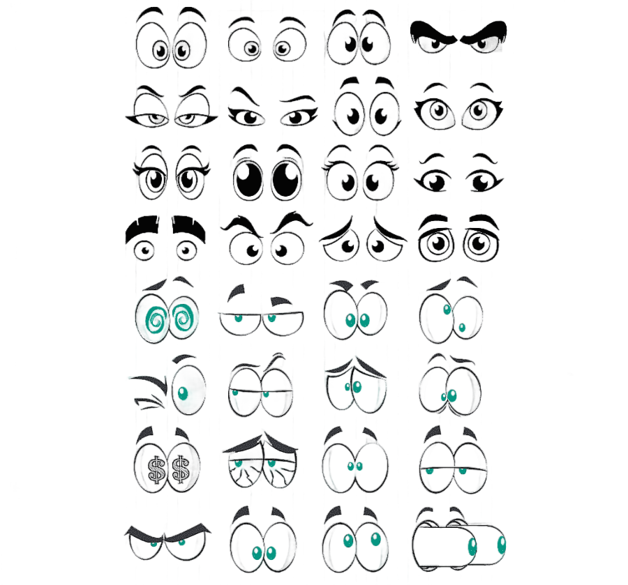png clipart cartoon eye comics cartoon eye collection element animated eyes illustration c