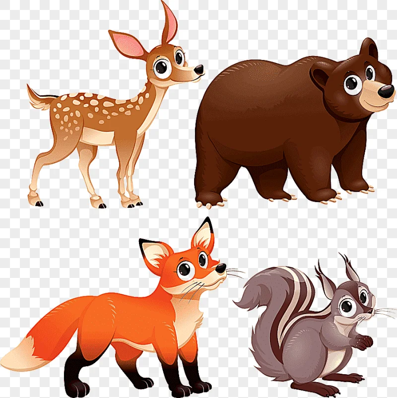 png clipart cartoon forest animals