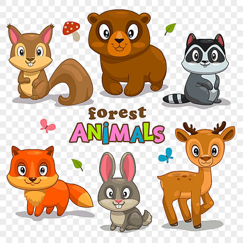 png clipart cartoon forest cartoon animals cartoon character other
