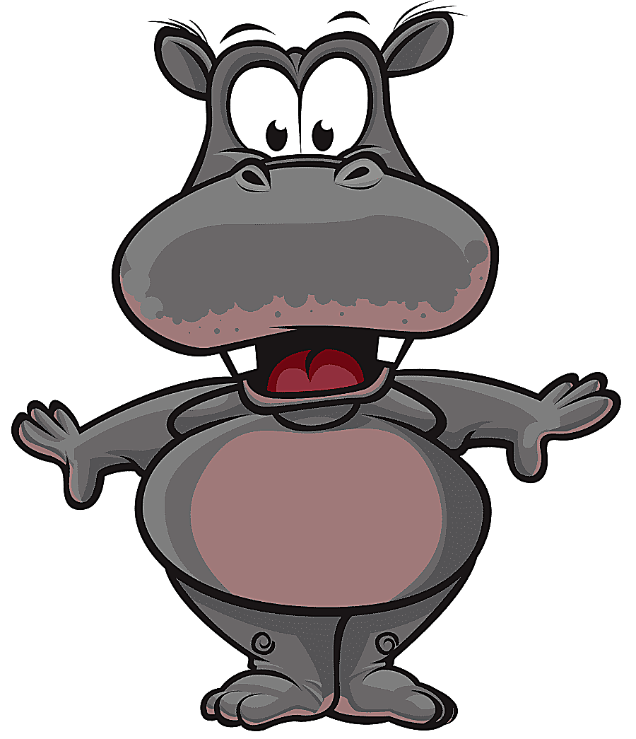 png clipart cartoon funny animal hippo mammal animals