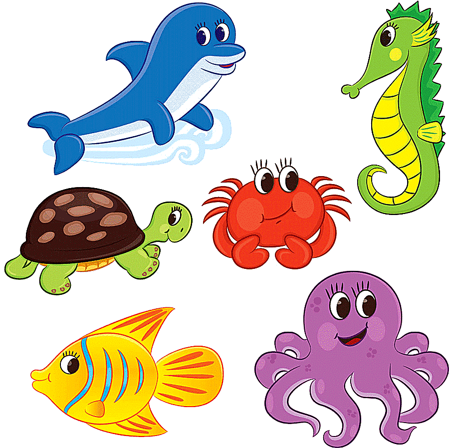 png clipart cartoon marine animals dolphin crab