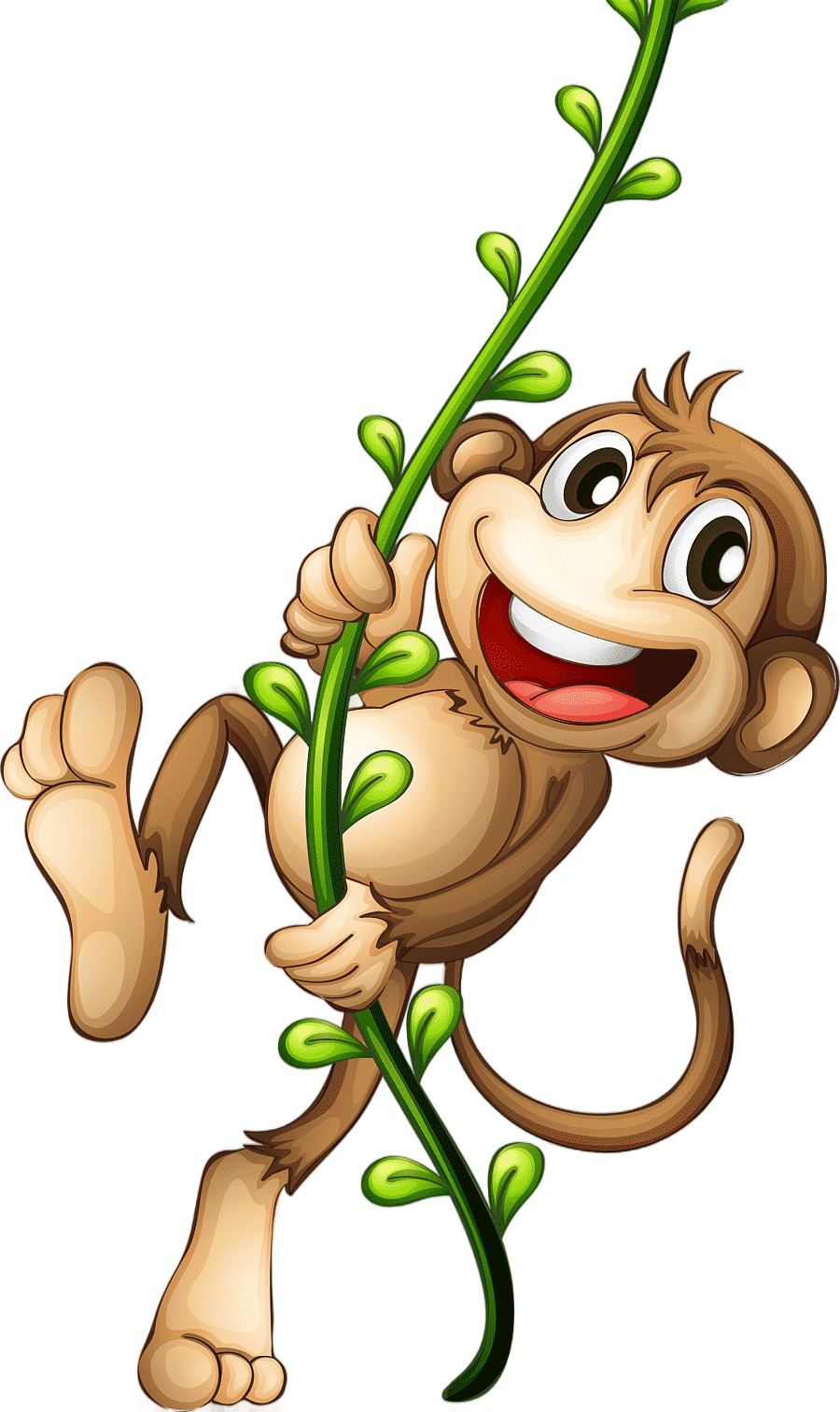 png clipart cartoon monkey cartoon monkey monkey holding vine illustration cartoon charact