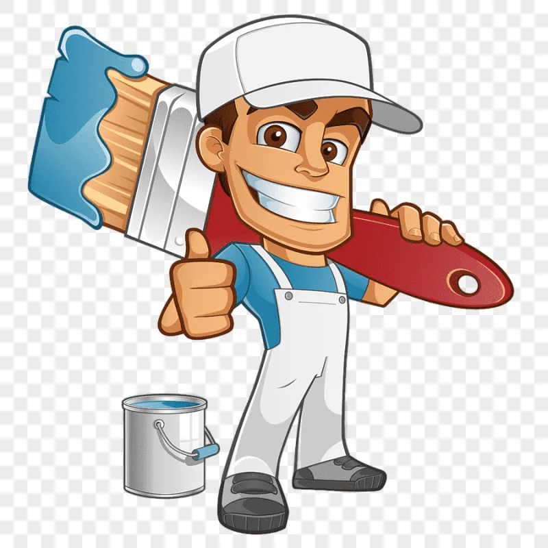 png clipart cartoon painter hand tool cartoon worker