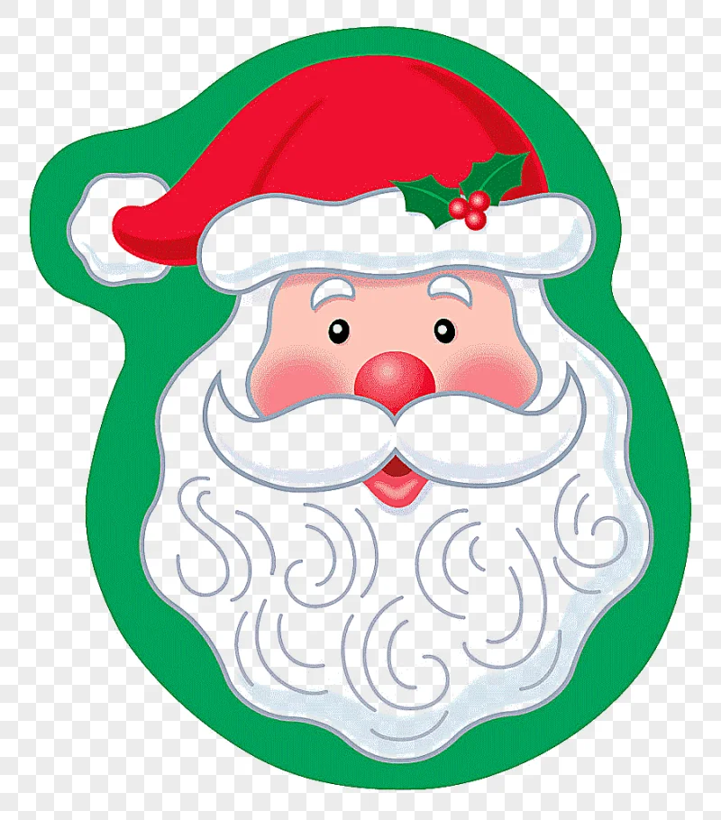 png clipart cartoon santa claus head cartoon christmas