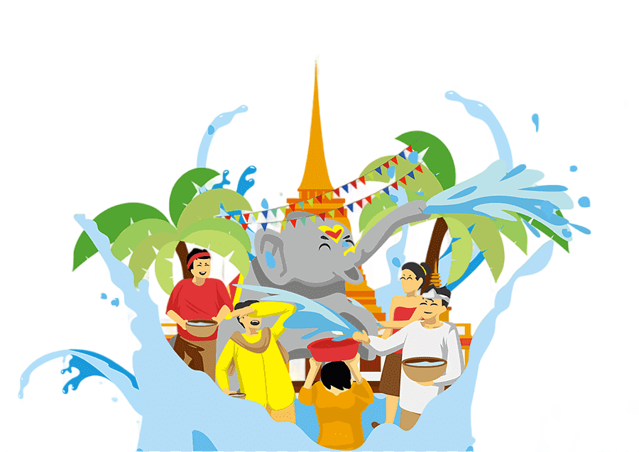 png clipart cartoon water festival songkran cartoon elephant