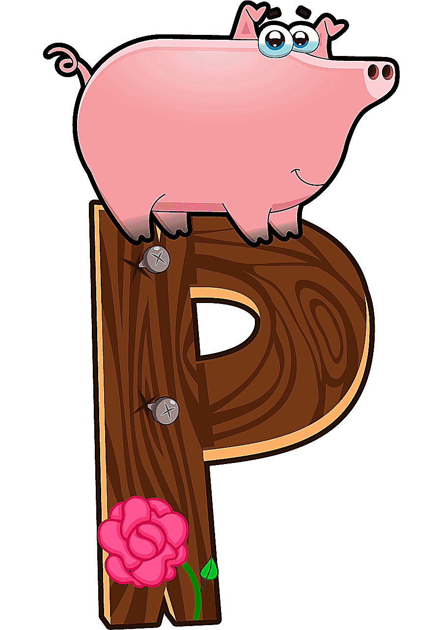 png clipart cartoon wood animal letter p cartoon letters solid wood letters