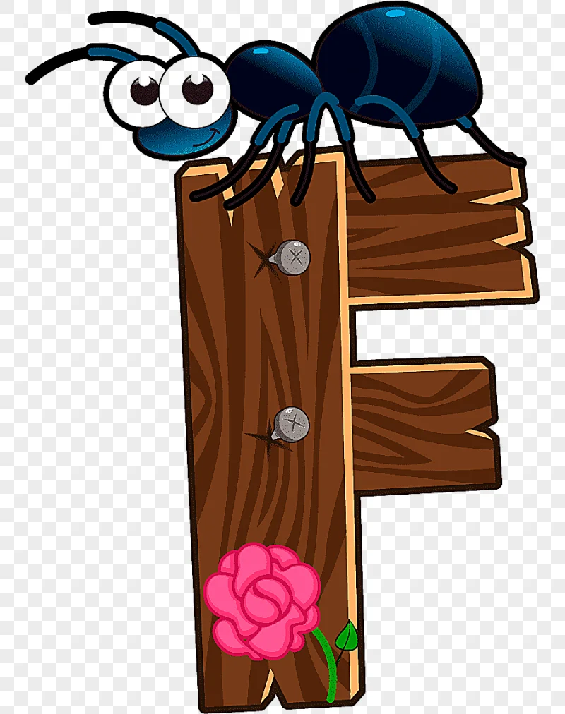 png clipart cartoon wooden animals f cartoon letters solid wood letters