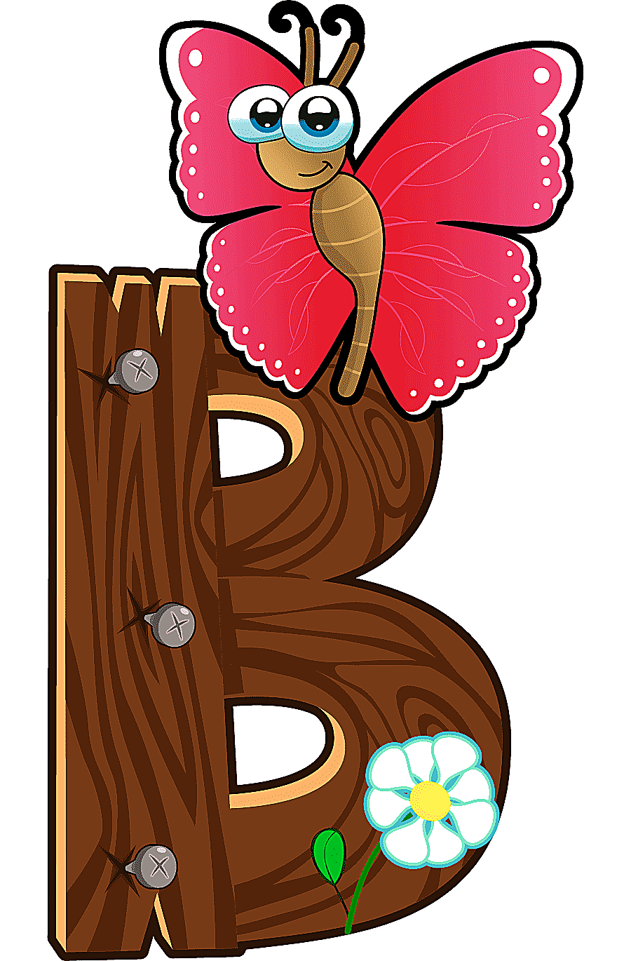 png clipart cartoon wooden animals letter b cartoon letters solid wood letters