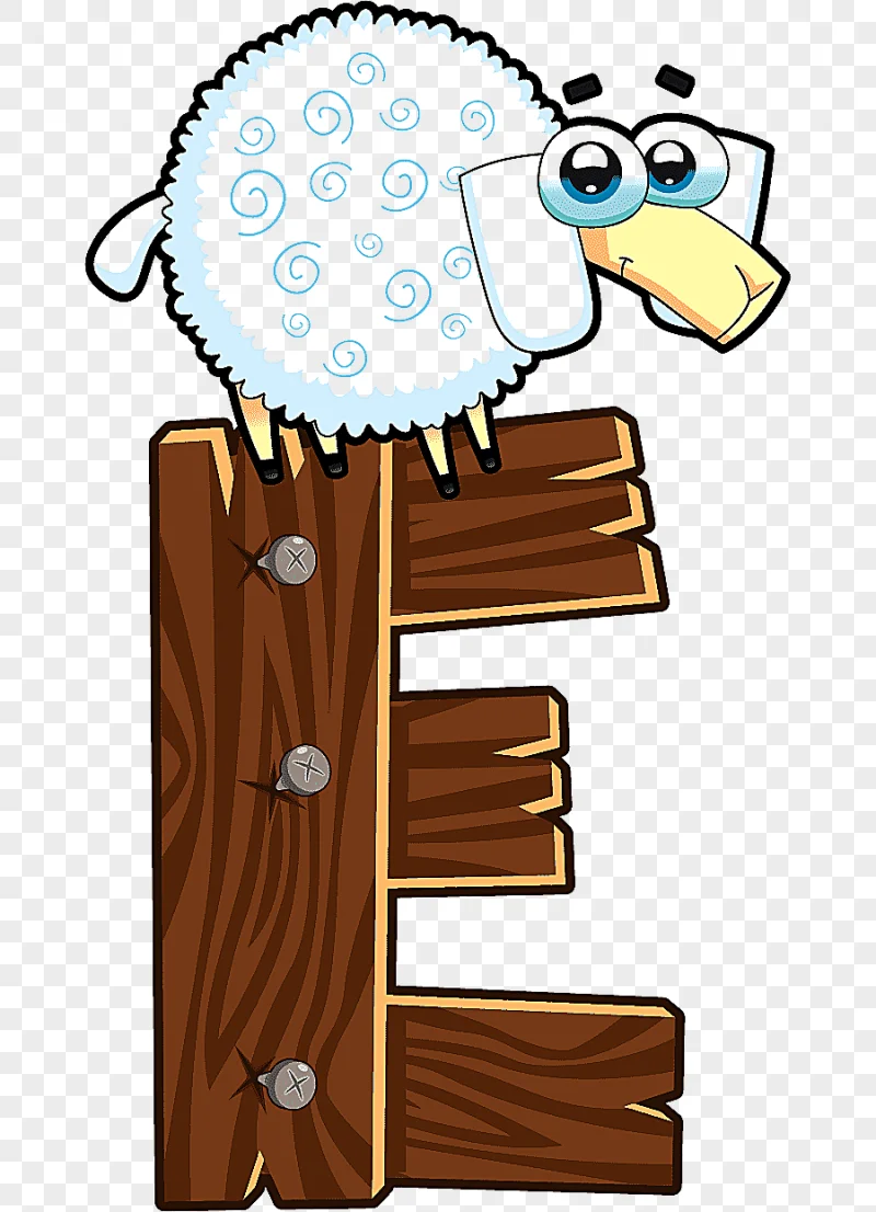 png clipart cartoon wooden animals letter e cartoon letters solid wood letters