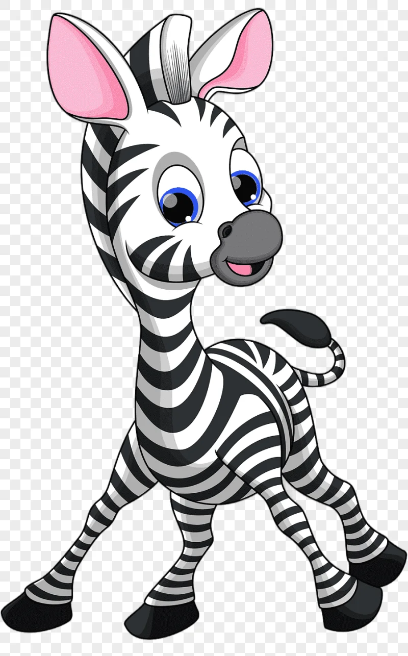 png clipart cartoon zebra zebra mammal cat like mammal