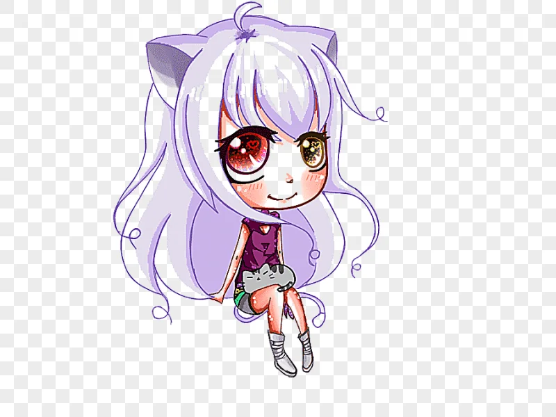 png clipart cat anime mangaka drawing pusheen cat purple mammal