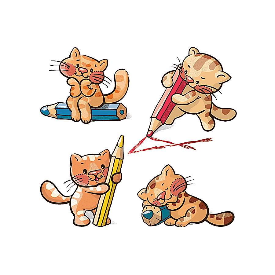 png clipart cat kitten cartoon pencil pen cat mammal animals