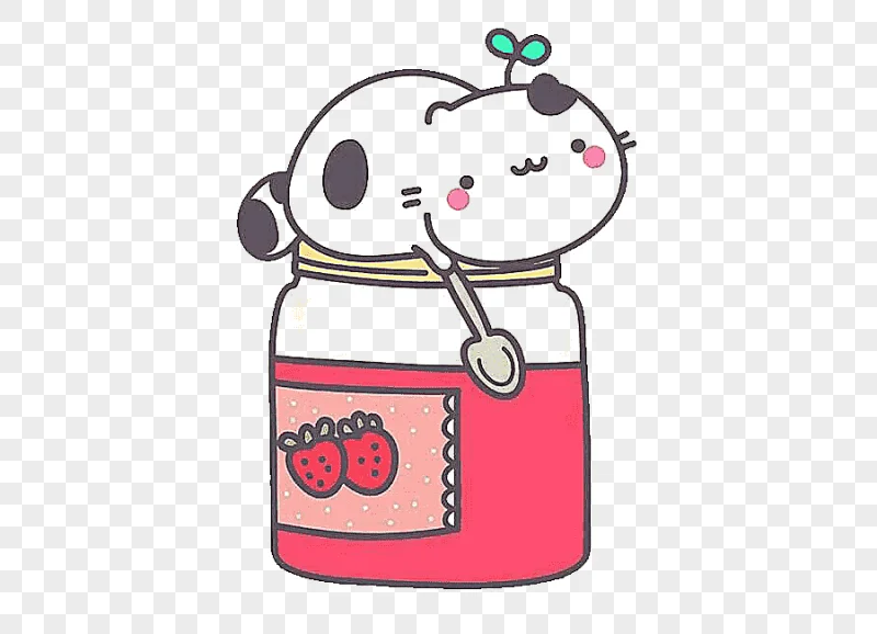 png clipart cat kitten kavaii cuteness strawberry jam food painted