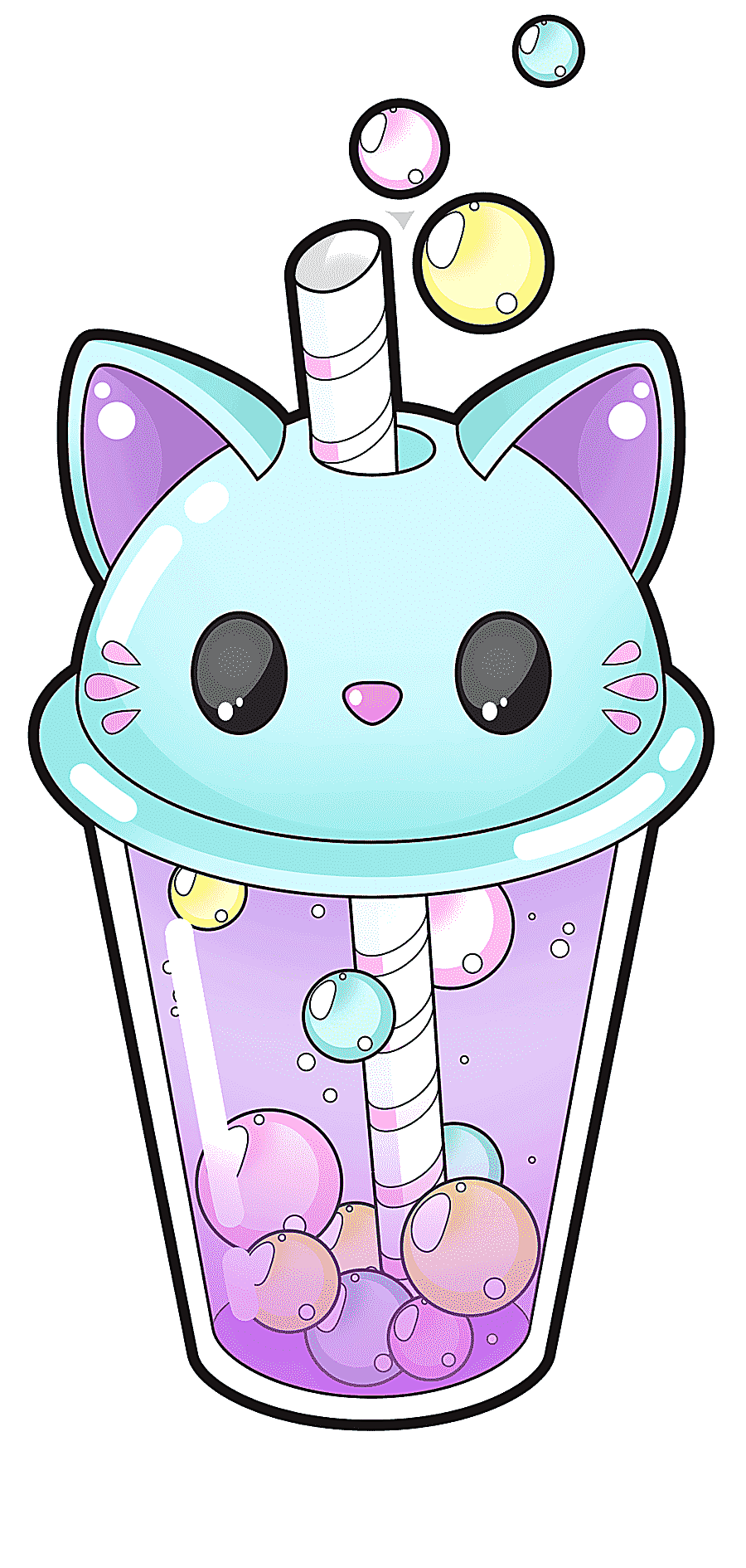 png clipart cat kitten kavaii drawing cuteness cute purple food