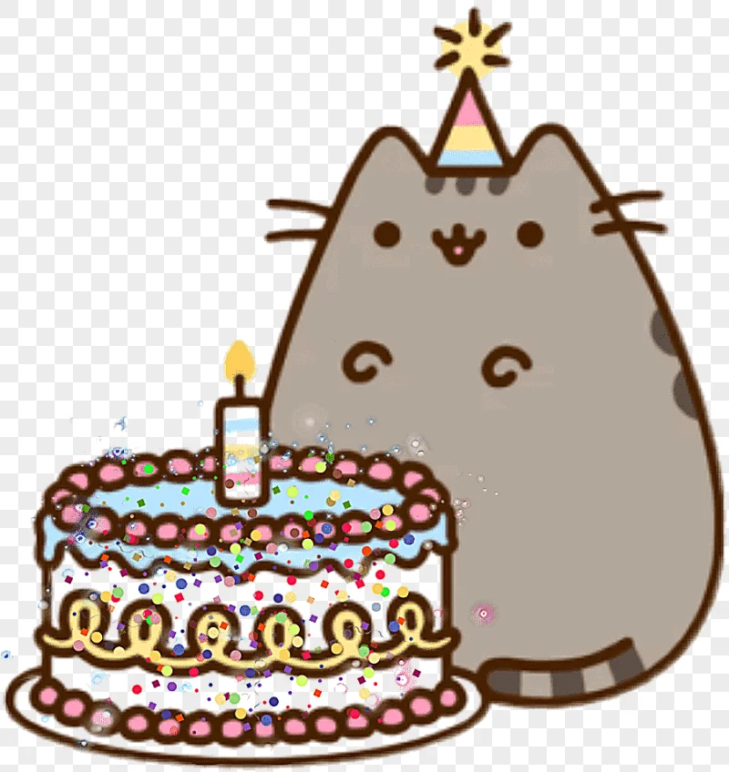 png clipart cat with cake birthday cake cat pusheen happy birthday to you birthday cake fo