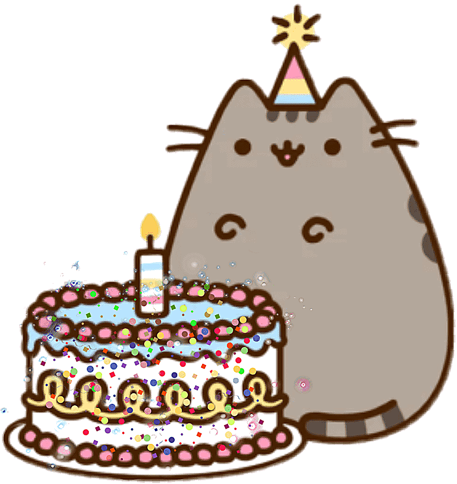 png clipart cat with cake birthday cake cat pusheen happy birthday to you birthday cake fo