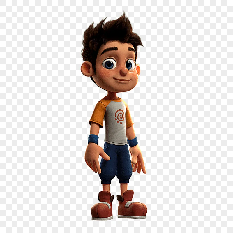 png clipart character cartoon boy 3d blend anime animated model