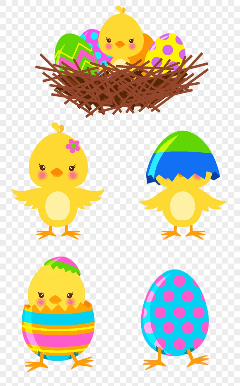 png clipart chicken chick egg and nest illustration chicken easter egg easter chicks set f