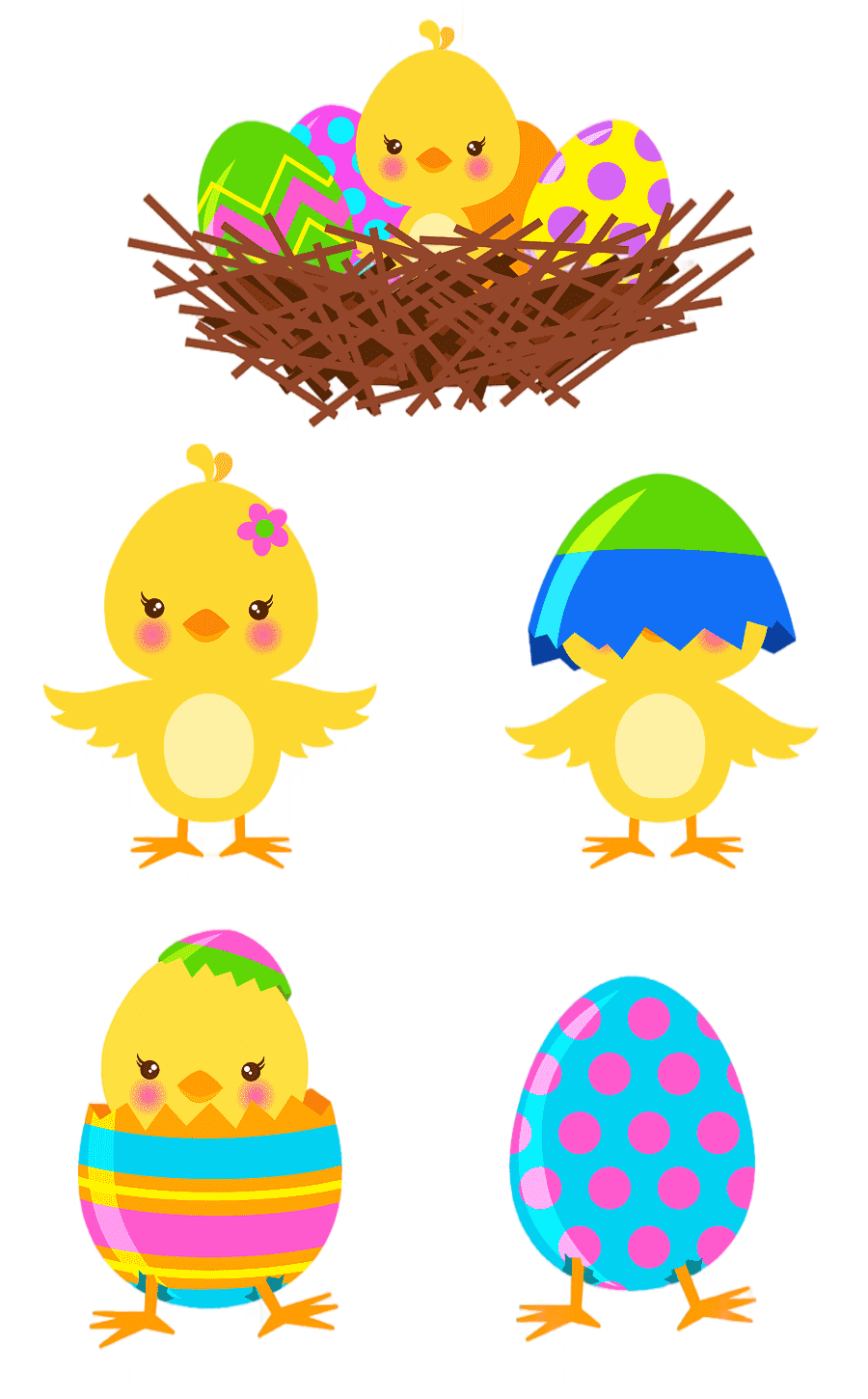 png clipart chicken chick egg and nest illustration chicken easter egg easter chicks set f