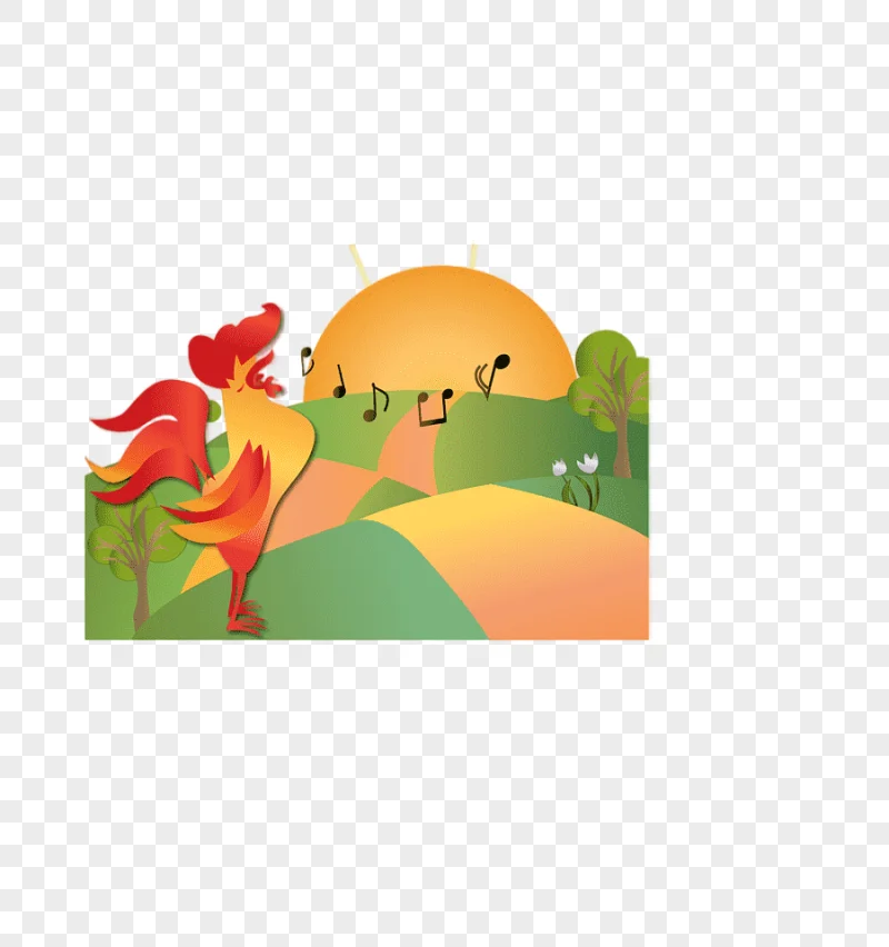 png clipart chicken rooster morning sunrise computer wallpaper happy birthday vector images