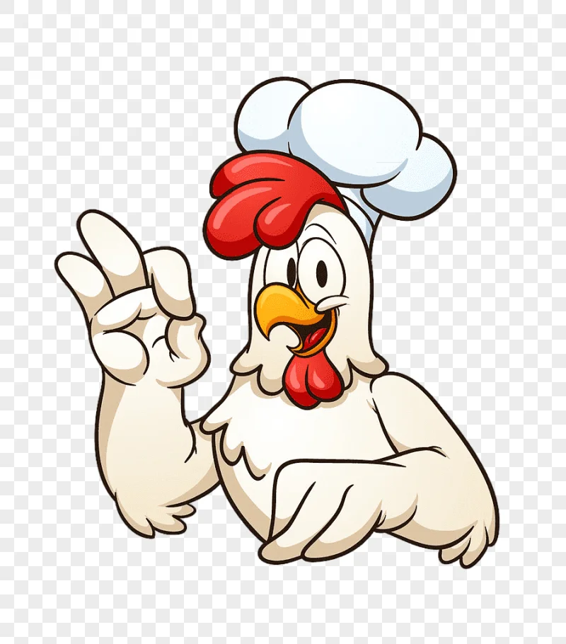 png clipart chicken wearing a chef s hat food cartoon