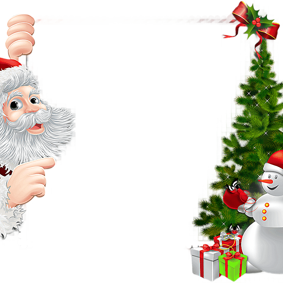 png clipart christmas santa claus frame christmas border border festive elements
