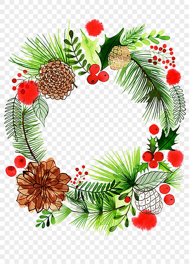 png clipart christmas wreath element christmas wreath