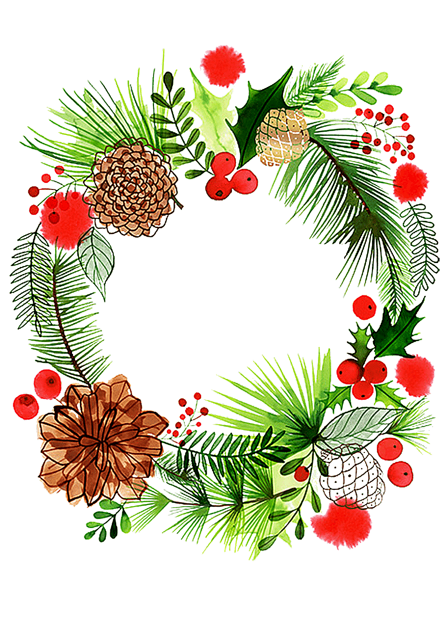png clipart christmas wreath element christmas wreath