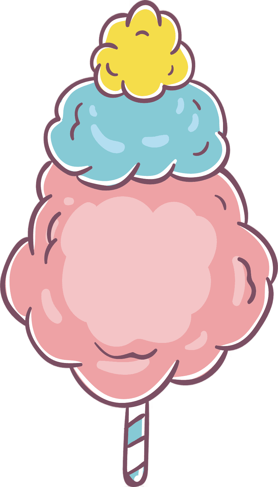 png clipart cotton candy lollipop zefir sugar combination colored cotton candy color splash food