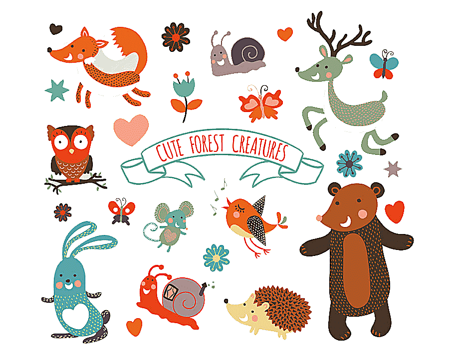 png clipart creative cartoon forest animals forest animal