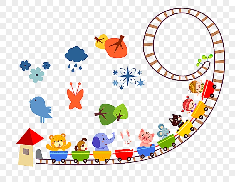png clipart cute cartoon animal train cute cartoon small animals