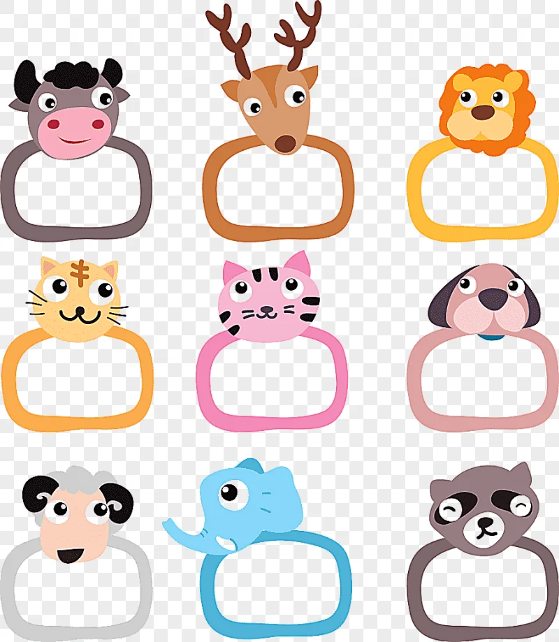 png clipart cute cartoon animals frames collection