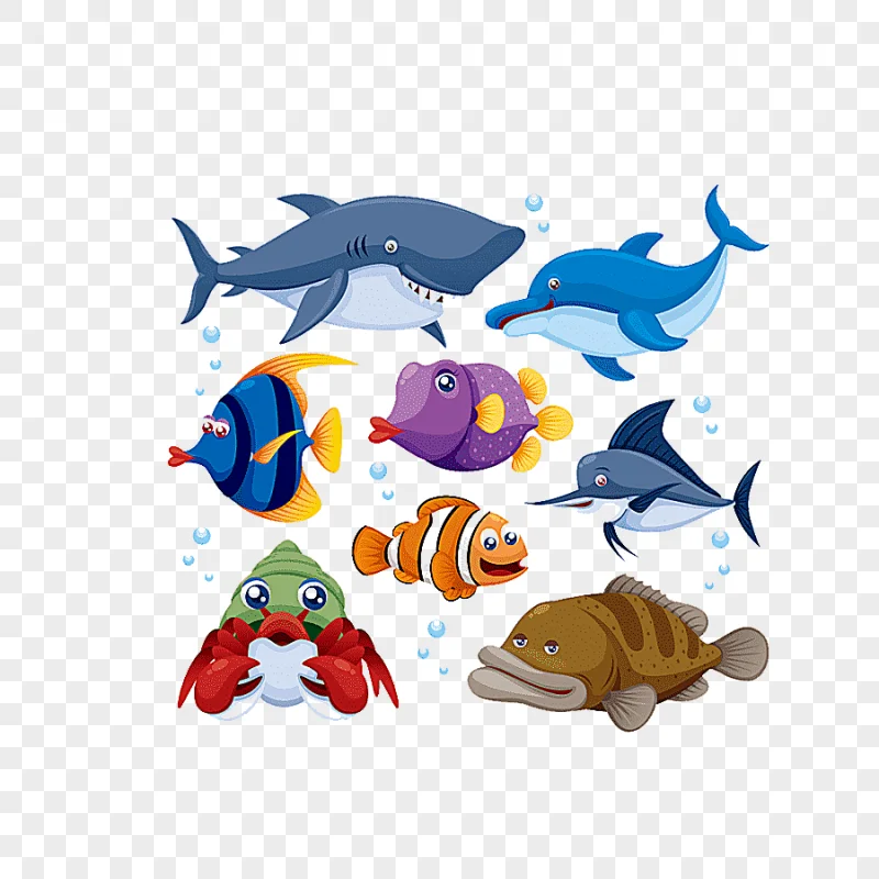 png clipart cute cartoon marine animals aquatic creatures shark