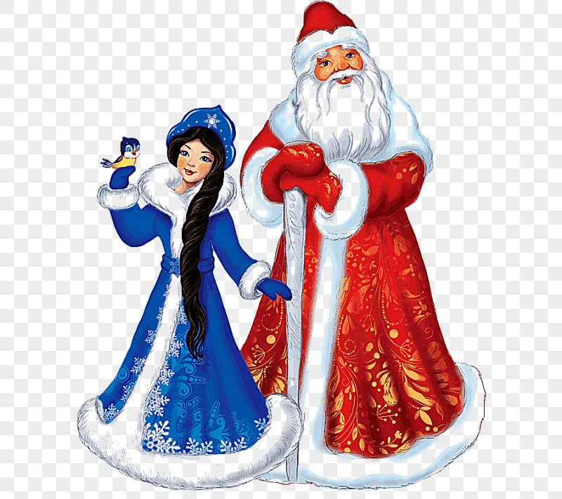 png clipart ded moroz snegurochka santa claus snow white christmas santa claus and snow wh