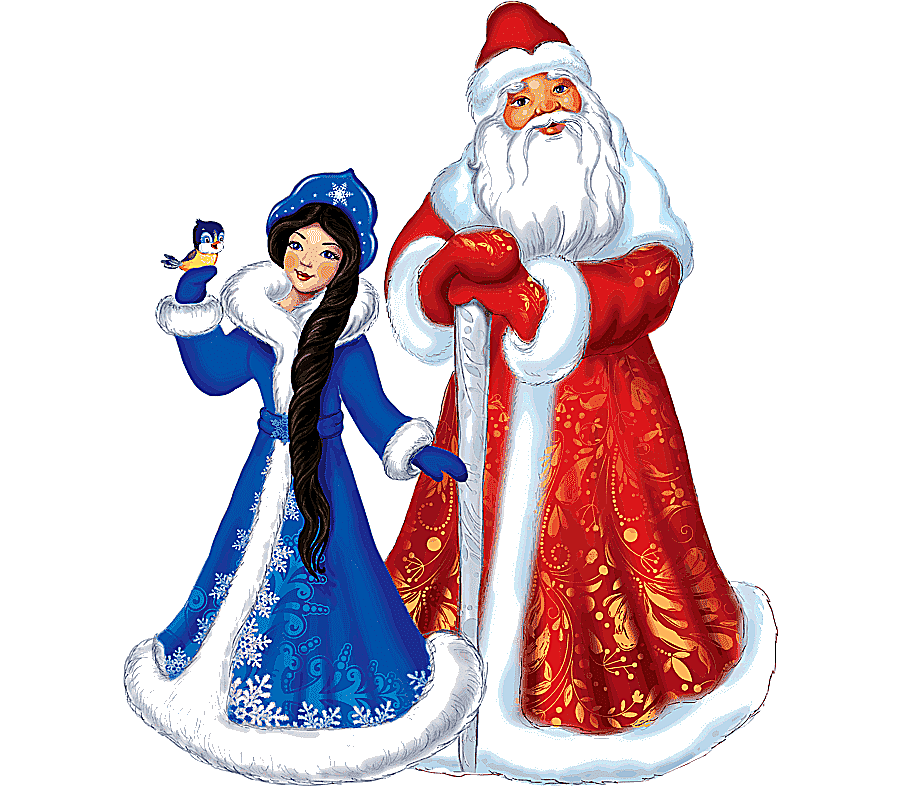 png clipart ded moroz snegurochka santa claus snow white christmas santa claus and snow wh