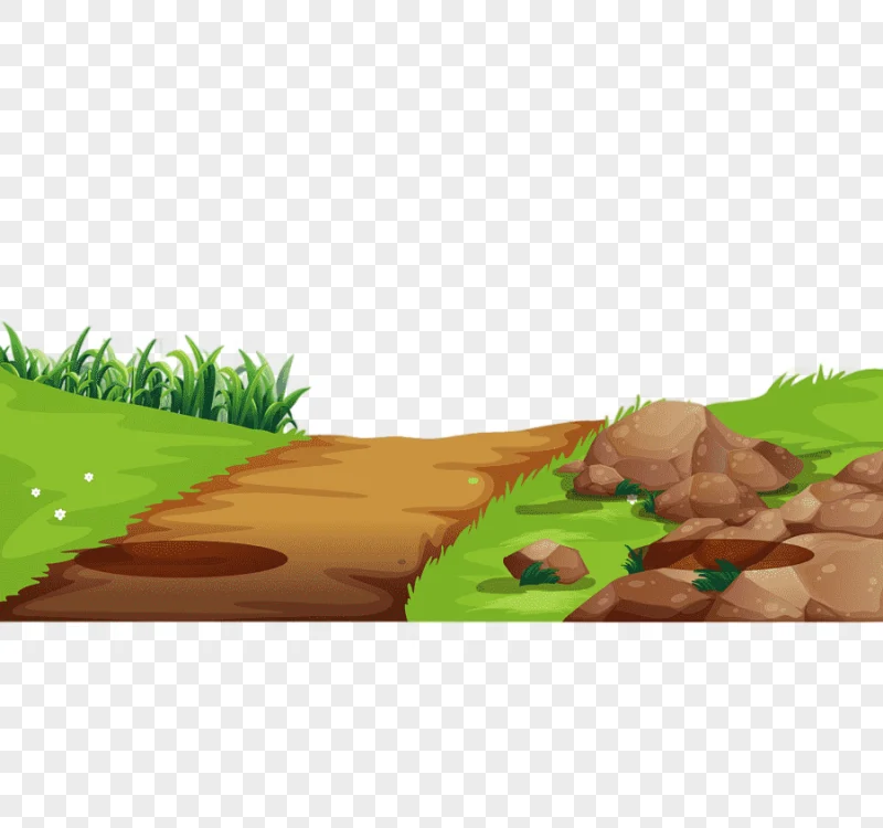png clipart dirt path cartoon illustration cartoon green road cartoon character leaf